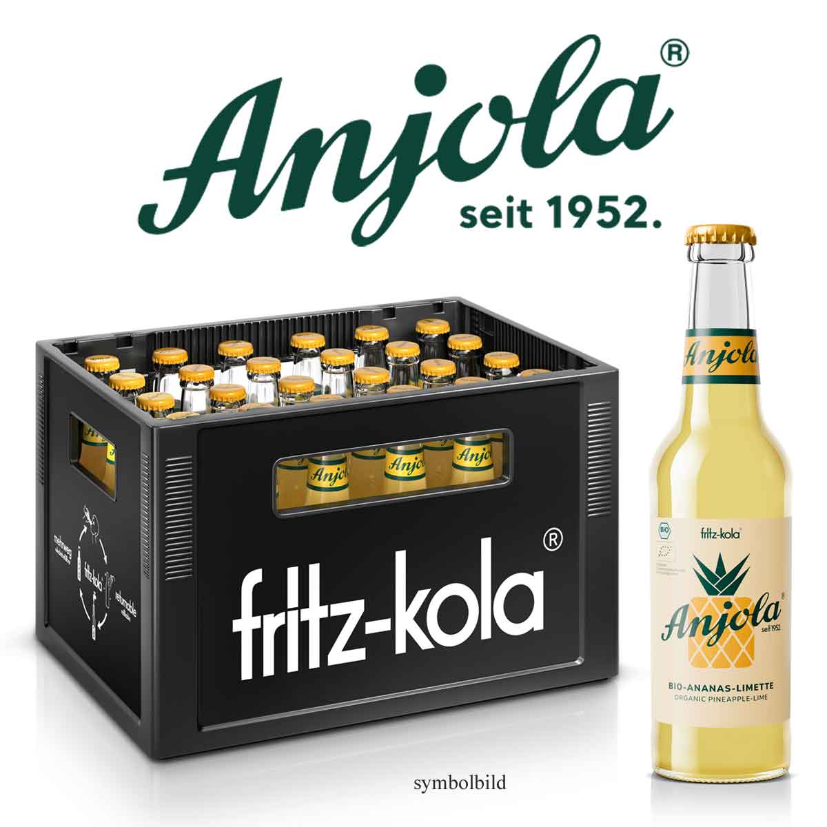 fritz-kola Anjola Bio-Ananas & Limetten Limonade