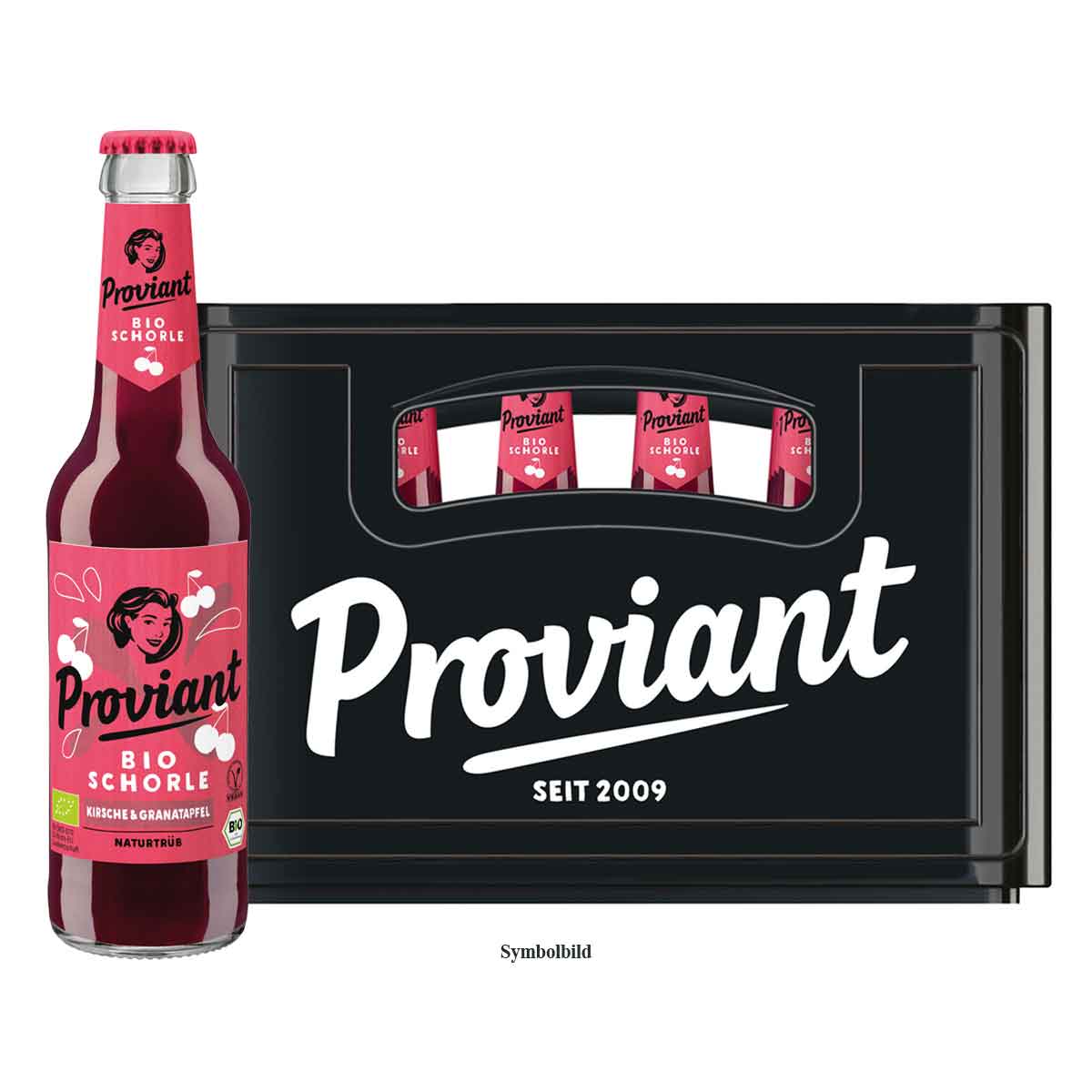 Proviant Kirsche und Granatapfel Schorle naturtrüb