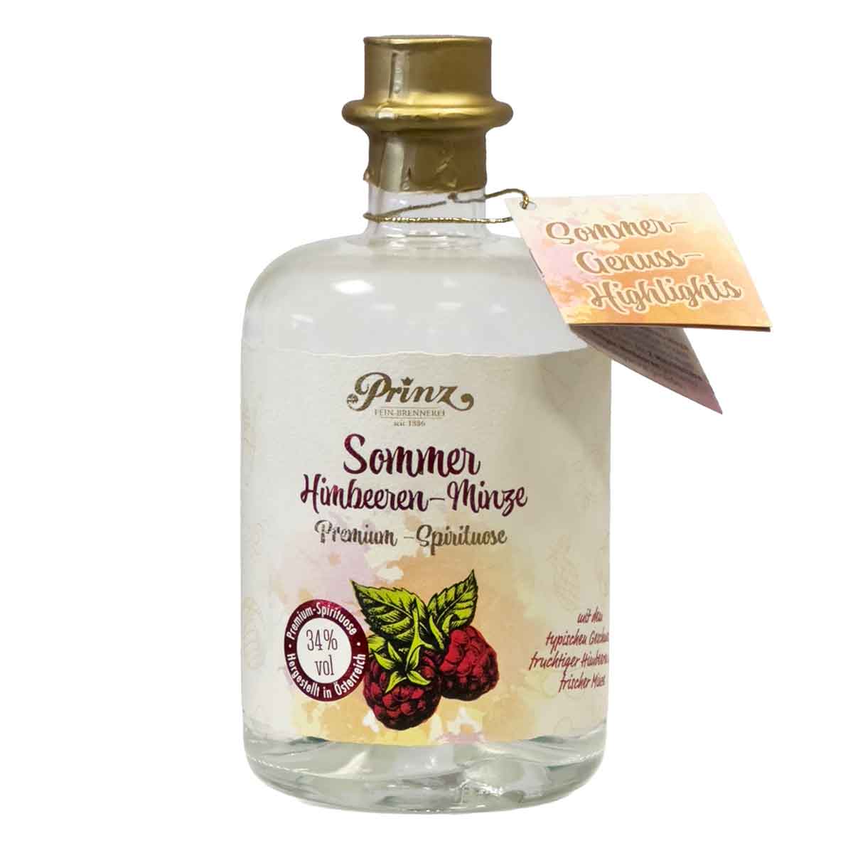 Prinz Sommer Himbeeren-Minze Premium-Spirituose 34%