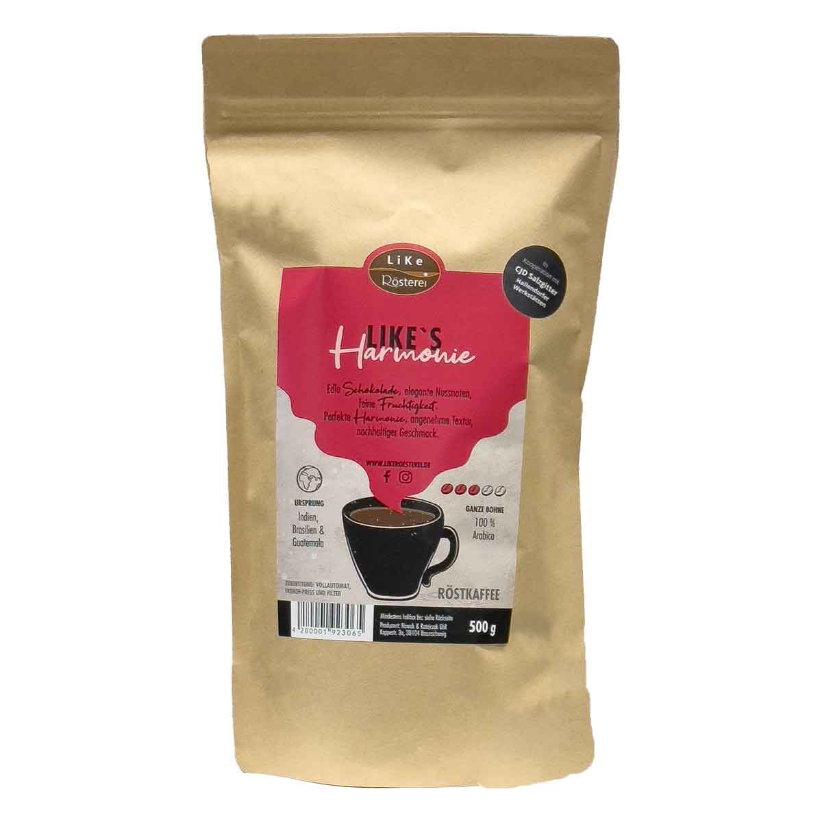 LiKe Kaffee "LiKe´s Harmonie" ganze Bohne