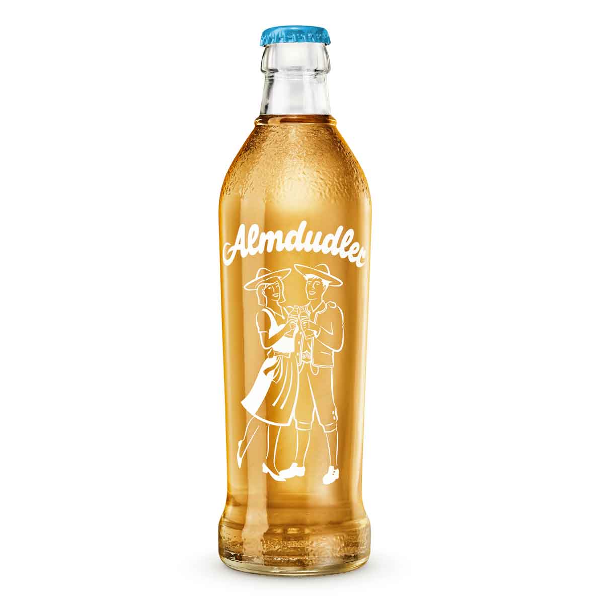 Almdudler Kräuterlimonade zuckerfrei Glas