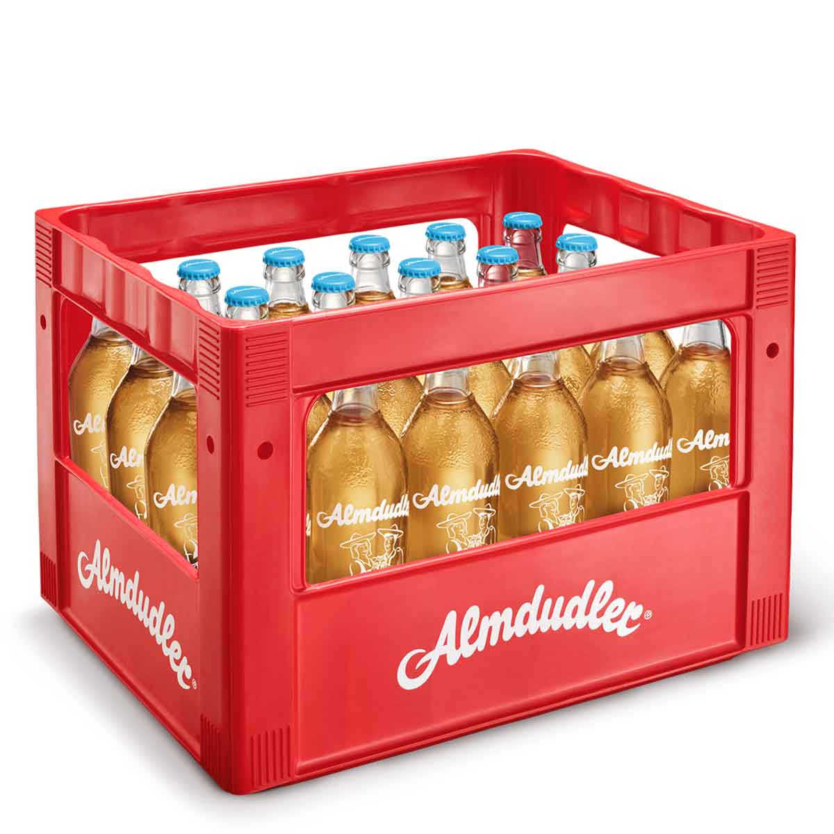 Almdudler Kräuterlimonade zuckerfrei Glas